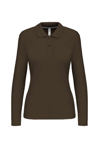 LADIES' LONG-SLEEVED POLO SHIRT Zöld 