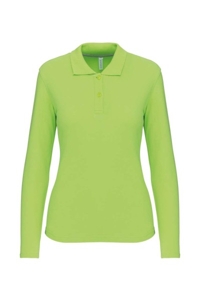 LADIES' LONG-SLEEVED POLO SHIRT Zöld 