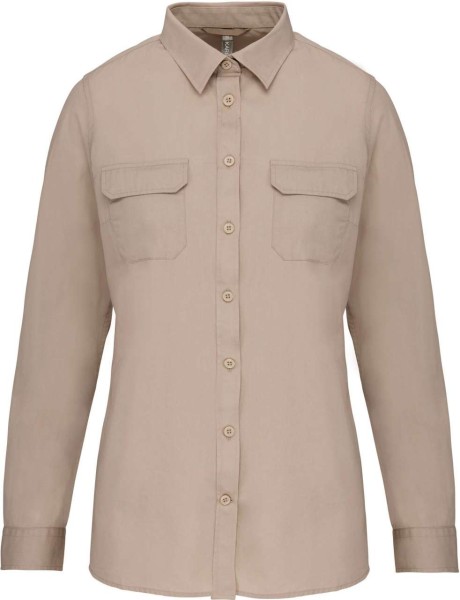 LADIES' LONG-SLEEVED SAFARI SHIRT Barna 