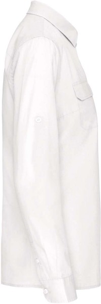 LADIES' LONG-SLEEVED SAFARI SHIRT Fehér 