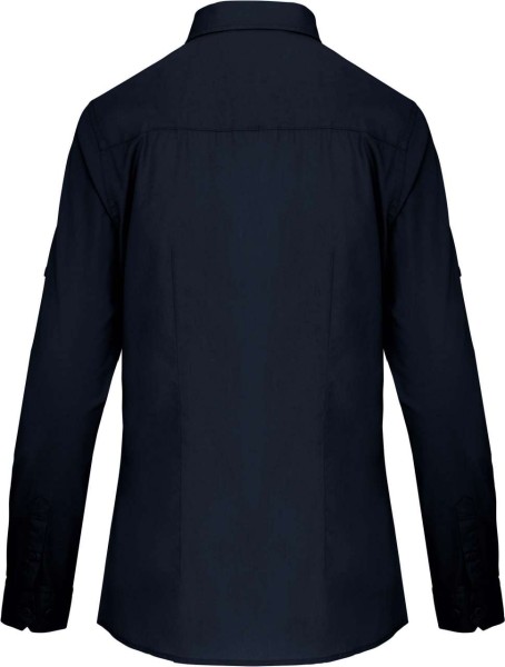 LADIES' LONG-SLEEVED SAFARI SHIRT Kék 