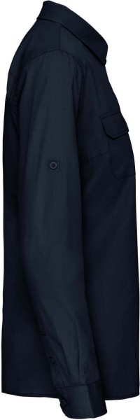 LADIES' LONG-SLEEVED SAFARI SHIRT Kék 