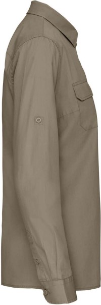 LADIES' LONG-SLEEVED SAFARI SHIRT Zöld 
