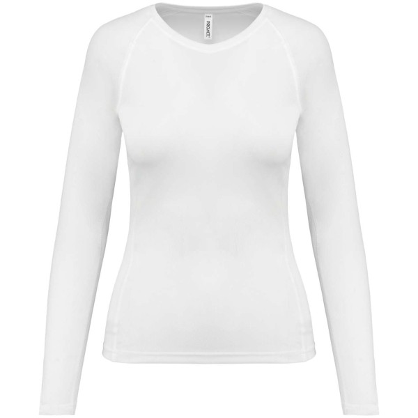 LADIES' LONG-SLEEVED SPORTS T-SHIRT Fehér 
