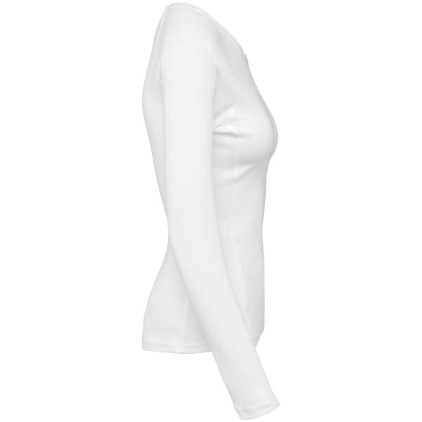 LADIES' LONG-SLEEVED SPORTS T-SHIRT Fehér 