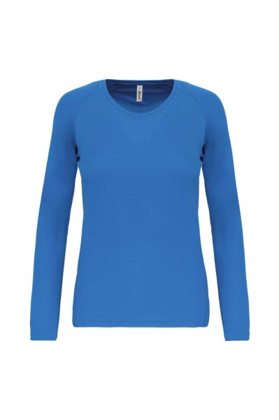 LADIES' LONG-SLEEVED SPORTS T-SHIRT Kék 