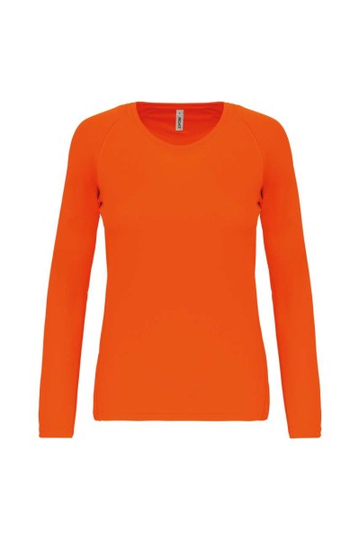 LADIES' LONG-SLEEVED SPORTS T-SHIRT Narancssárga 