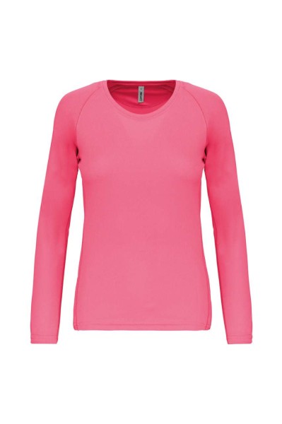 LADIES' LONG-SLEEVED SPORTS T-SHIRT Rózsaszín 