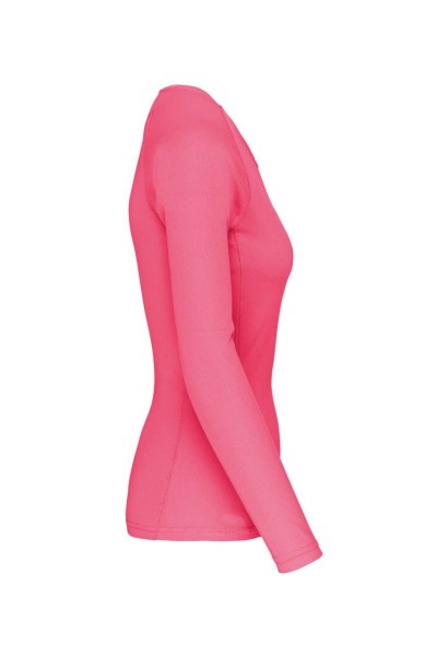 LADIES' LONG-SLEEVED SPORTS T-SHIRT Rózsaszín 