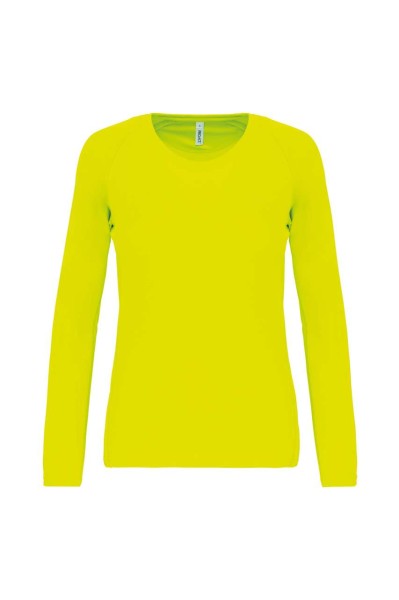 LADIES' LONG-SLEEVED SPORTS T-SHIRT Sárga 