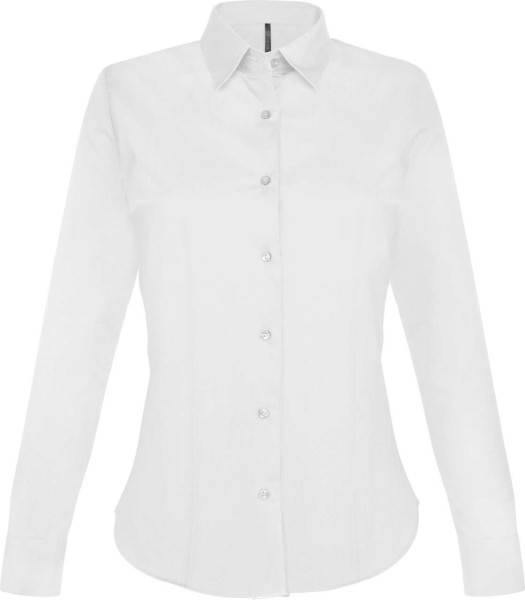 LADIES' LONG-SLEEVED STRETCH SHIRT Fehér 