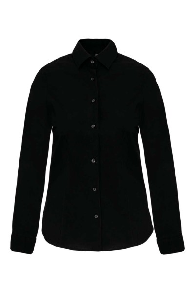 LADIES' LONG-SLEEVED STRETCH SHIRT Fekete 
