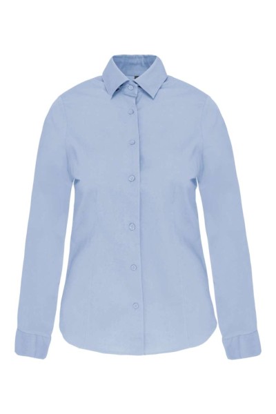 LADIES' LONG-SLEEVED STRETCH SHIRT Kék 