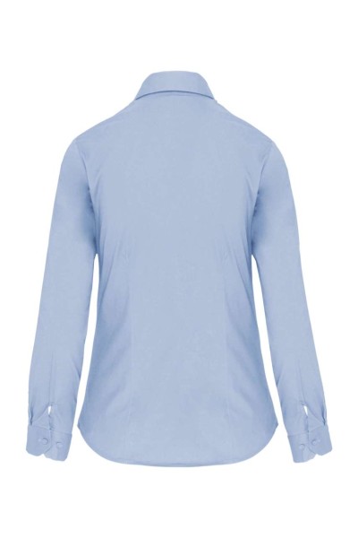 LADIES' LONG-SLEEVED STRETCH SHIRT Kék 