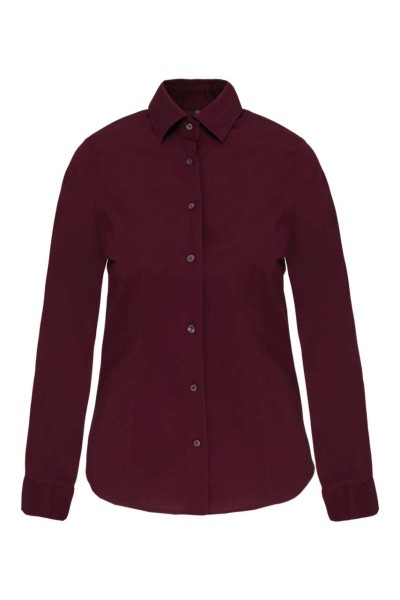 LADIES' LONG-SLEEVED STRETCH SHIRT Piros 