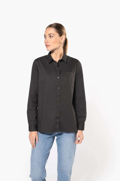 LADIES’ NEVADA LONG SLEEVE COTTON SHIRT Barna 