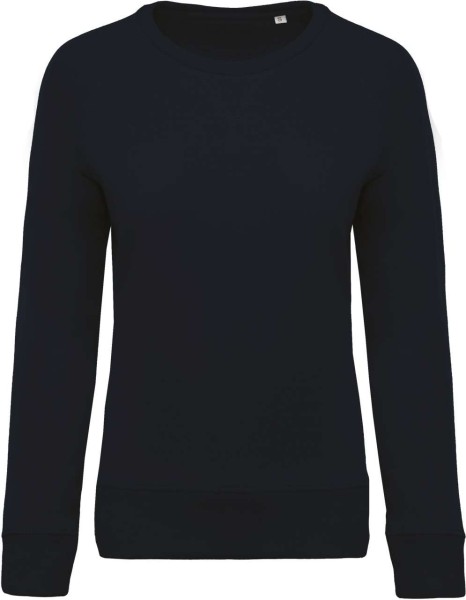 LADIES’ ORGANIC COTTON CREW NECK RAGLAN SLEEVE SWEATSHIRT Kék 