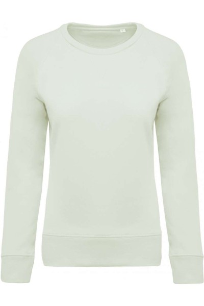 LADIES’ ORGANIC COTTON CREW NECK RAGLAN SLEEVE SWEATSHIRT Kék 