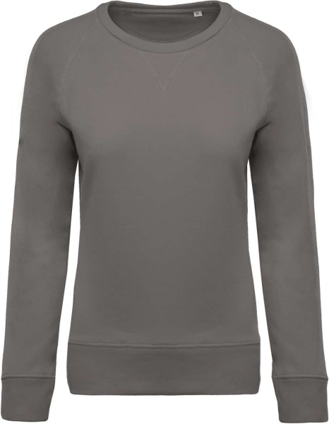 LADIES’ ORGANIC COTTON CREW NECK RAGLAN SLEEVE SWEATSHIRT Szürke 