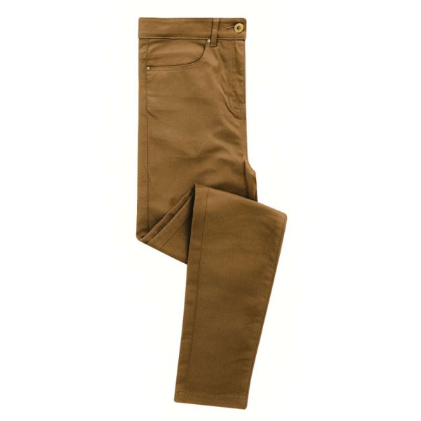 LADIES' PERFORMANCE CHINO JEANS Barna 