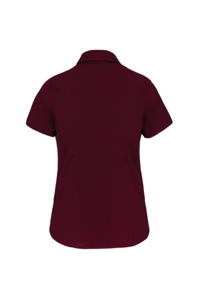 LADIES' SHORT-SLEEVED COTTON/ELASTANE SHIRT Piros 