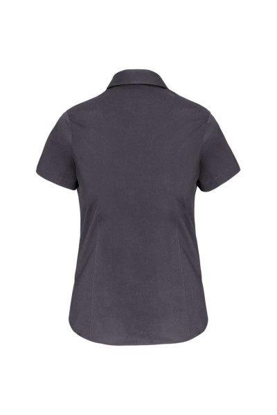 LADIES' SHORT-SLEEVED COTTON/ELASTANE SHIRT Szürke 
