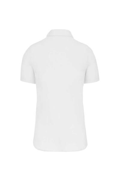 LADIES' SHORT-SLEEVED COTTON POPLIN SHIRT Fehér 