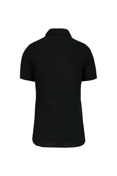 LADIES' SHORT-SLEEVED COTTON POPLIN SHIRT Fekete 