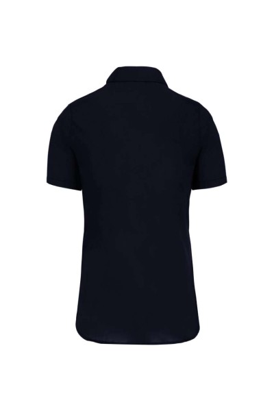 LADIES' SHORT-SLEEVED COTTON POPLIN SHIRT Kék 