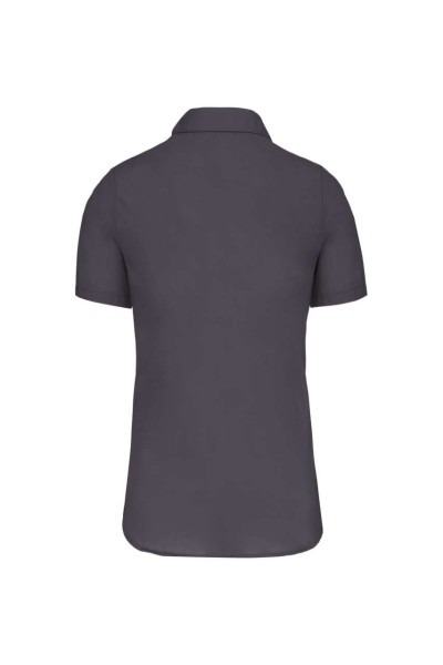 LADIES' SHORT-SLEEVED COTTON POPLIN SHIRT Szürke 