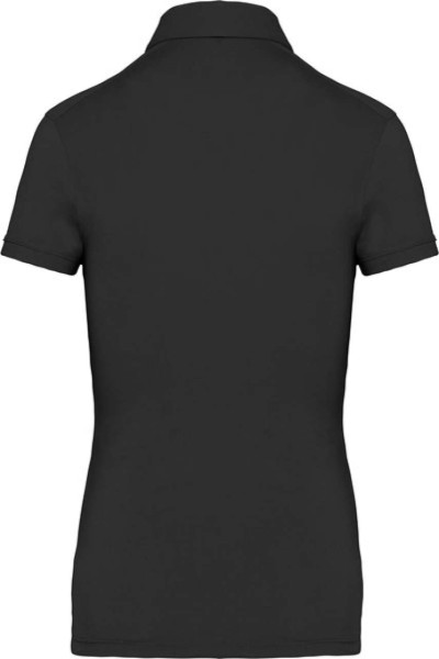 LADIES' SHORT SLEEVED JERSEY POLO SHIRT Fekete 
