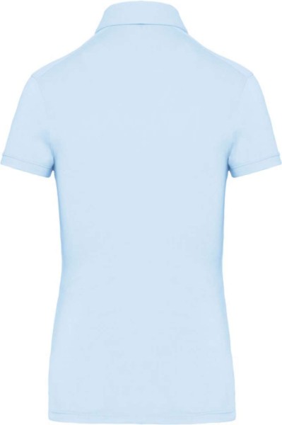 LADIES' SHORT SLEEVED JERSEY POLO SHIRT Kék 