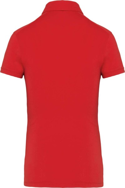 LADIES' SHORT SLEEVED JERSEY POLO SHIRT Piros 