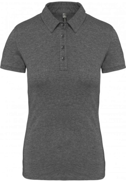 LADIES' SHORT SLEEVED JERSEY POLO SHIRT Szürke 