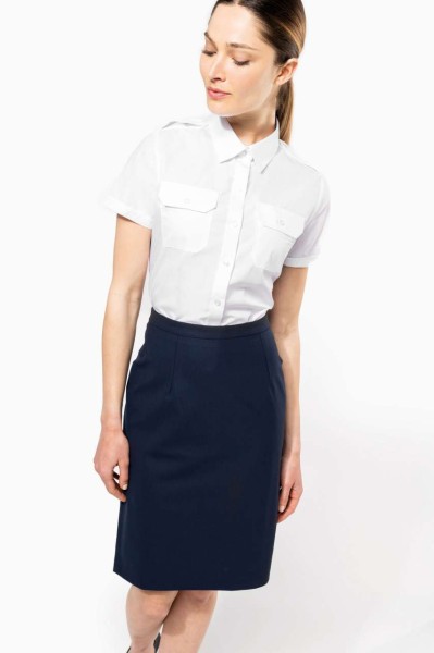 LADIES’ SHORT-SLEEVED PILOT SHIRT Kék 
