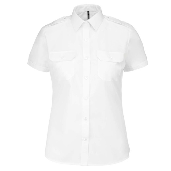 LADIES’ SHORT-SLEEVED PILOT SHIRT Fehér 