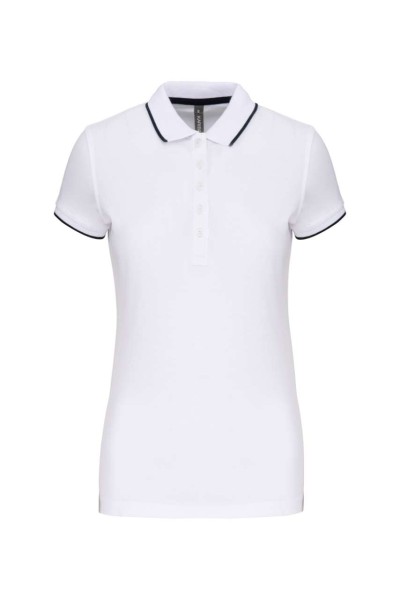 LADIES' SHORT-SLEEVED PIQUÉ KNIT POLO SHIRT Fehér 