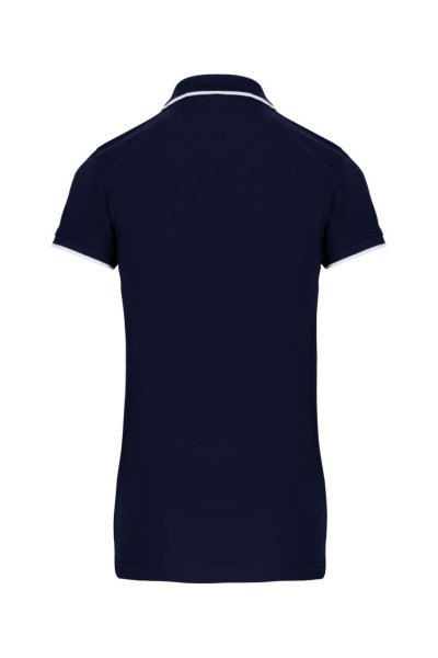 LADIES' SHORT-SLEEVED PIQUÉ KNIT POLO SHIRT Kék 