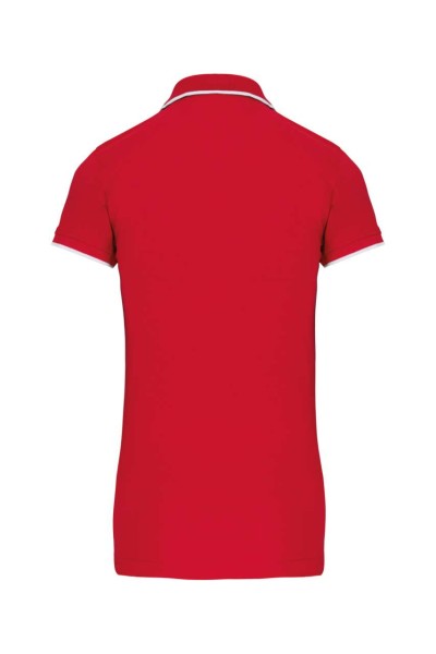 LADIES' SHORT-SLEEVED PIQUÉ KNIT POLO SHIRT Piros 