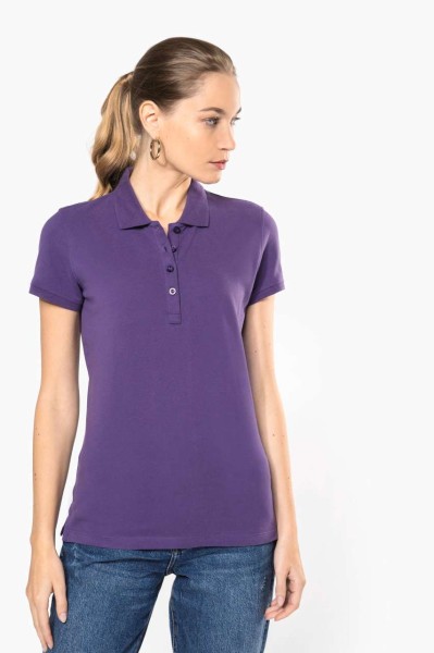 LADIES’ SHORT-SLEEVED PIQUÉ POLO SHIRT Kék 