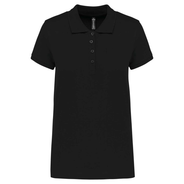 LADIES’ SHORT-SLEEVED PIQUÉ POLO SHIRT Fekete 