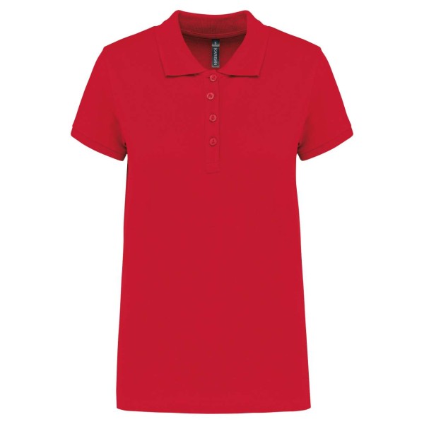 LADIES’ SHORT-SLEEVED PIQUÉ POLO SHIRT Piros 