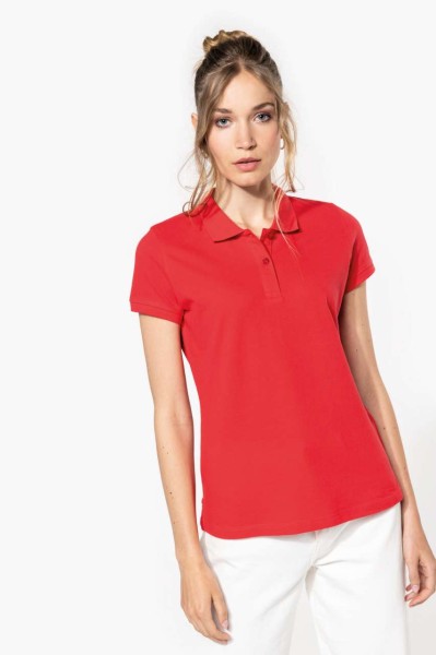 LADIES' SHORT-SLEEVED POLO SHIRT Kék 