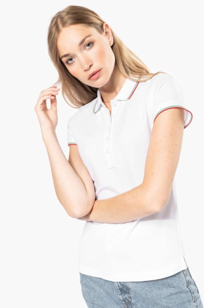 LADIES' SHORT-SLEEVED POLO SHIRT Zöld 