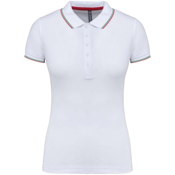 LADIES' SHORT-SLEEVED POLO SHIRT Fehér 