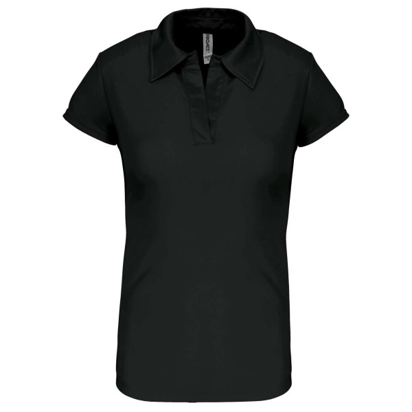 LADIES' SHORT-SLEEVED POLO SHIRT Fekete 