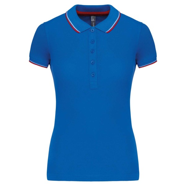 LADIES' SHORT-SLEEVED POLO SHIRT Kék 