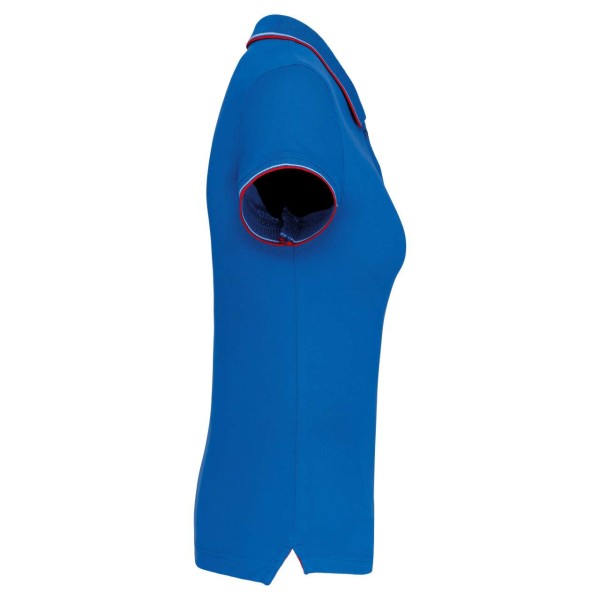 LADIES' SHORT-SLEEVED POLO SHIRT Kék 