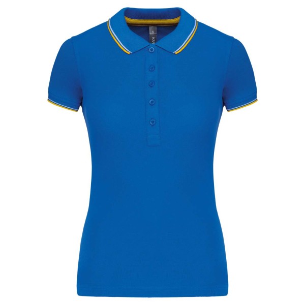 LADIES' SHORT-SLEEVED POLO SHIRT Kék 
