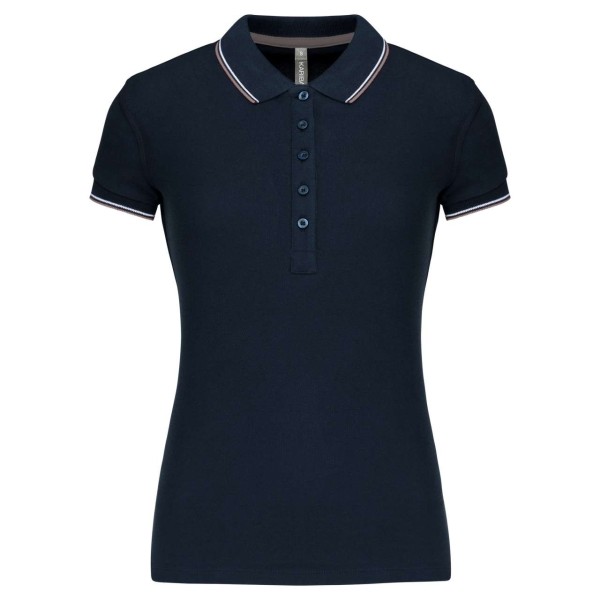 LADIES' SHORT-SLEEVED POLO SHIRT Kék 